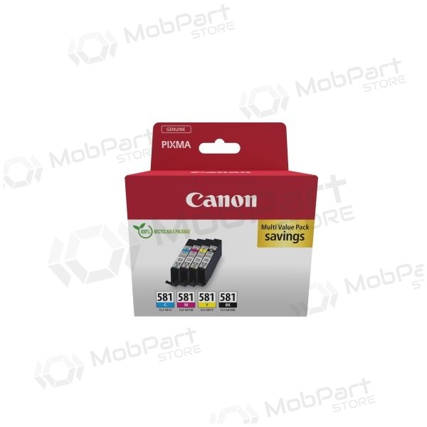 Canon CLI-581 (2103C007) Tintenpatronen-Set, C/M/Y/BK