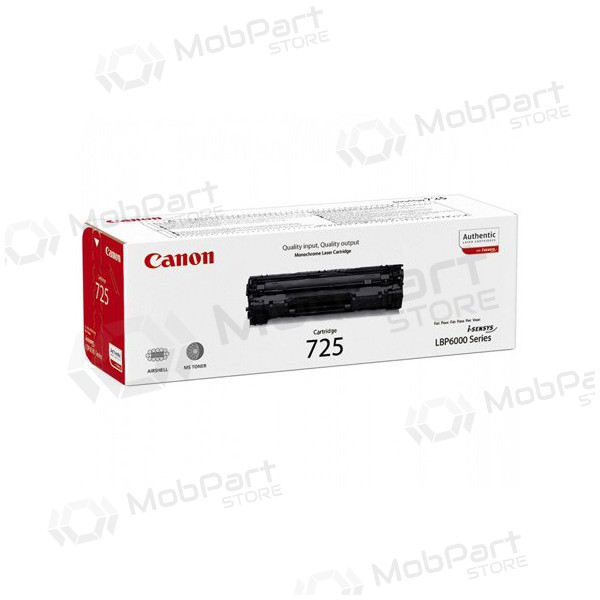 Canon CRG 725 (3484B002) schwarzer Toner für Laserdrucker, 1600 Seiten.