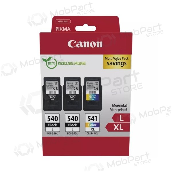 Canon PG-540L/CL-541XL (5224B017) Tintenpatronen-Set, BK/CMY