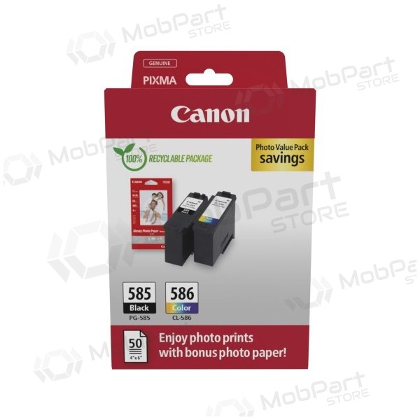Canon PG-585/CL-586 (6205C004) Photo Value Pack Tintenpatronen-Set, BK/CMY