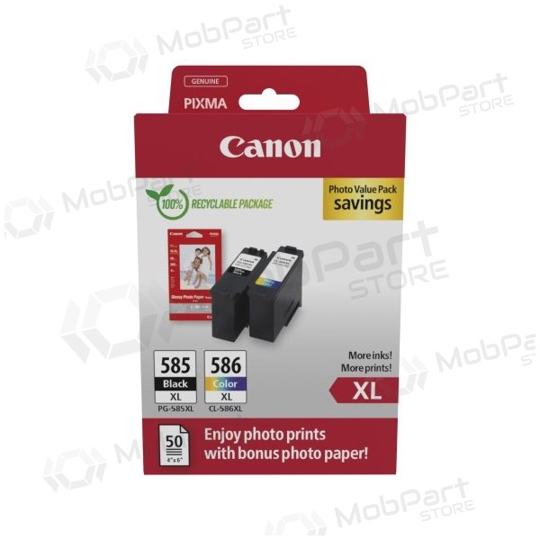 Canon PG-585XL/CL-586XL (6204C005) Photo Value Pack Tintenpatronen-Set, BK/CMY