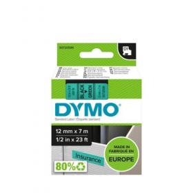 Dymo 45019 (S0720590) Band 12mm x 7m, Schwarz auf Grün