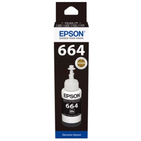 Epson 664BK (C13T66414A) Tintenflasche, Schwarz