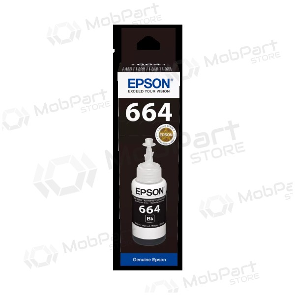 Epson 664BK (C13T66414A) Tintenflasche, Schwarz