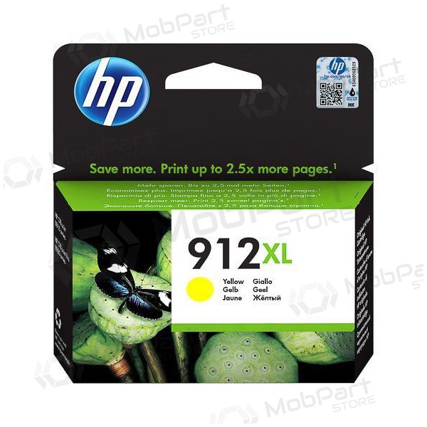 HP (3YL83AE, 912XL), gelbe Tintenpatrone für Tintenstrahldrucker, 825 Seiten