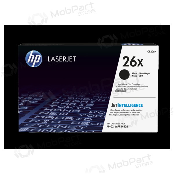 HP No.26X (CF226X), Schwarz Patrone für Laserdrucker, 9000 seiten.