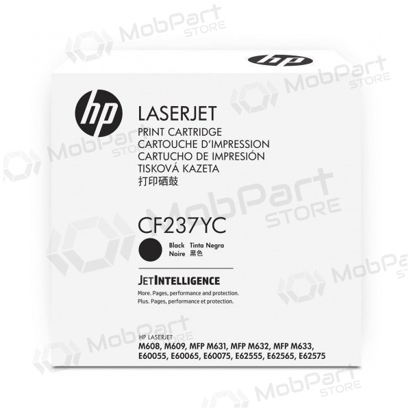 HP No.37X (CF237YC), Schwarz Patrone für Laserdrucker, 41000 seiten.