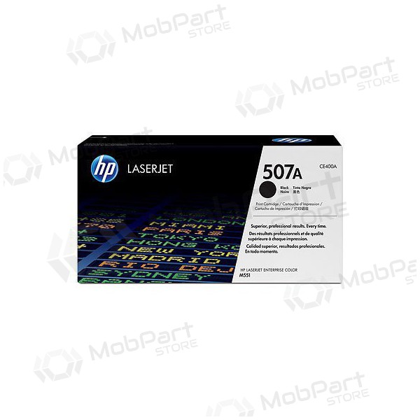 - HP No.507A (CE400A), schwarze Tonerkartusche für Laserdrucker, 5500 Seiten.