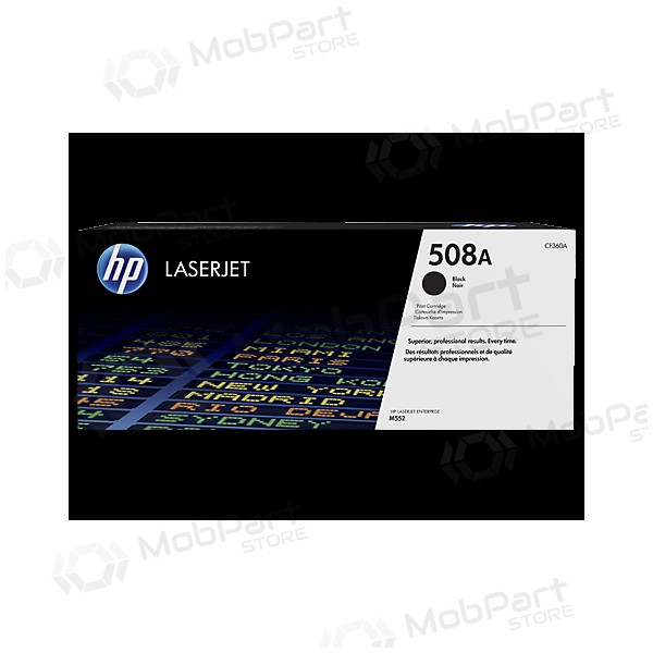 HP No.508A (CF360A), schwarze Tonerkartusche für Laserdrucker, 6.000 Seiten.