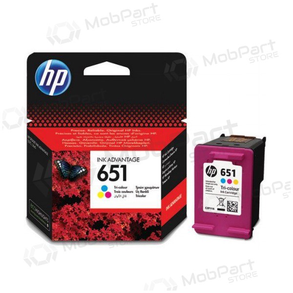 HP Nr. 651 (C2P11AE), dreifarbige Tintenpatrone für Tintenstrahldrucker, 300 Seiten.