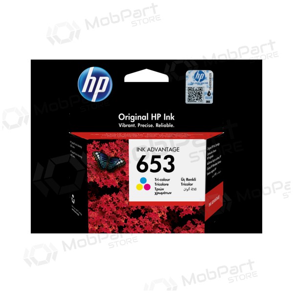 HP No.653 Tintenpatronen Multipack (3YM74AE), Cyan, Magenta, Gelb