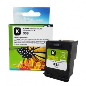 Nicht-originale Static Control HP 338 (C8765EE), schwarze Patrone für Tintenstrahldrucker, 480 Seiten