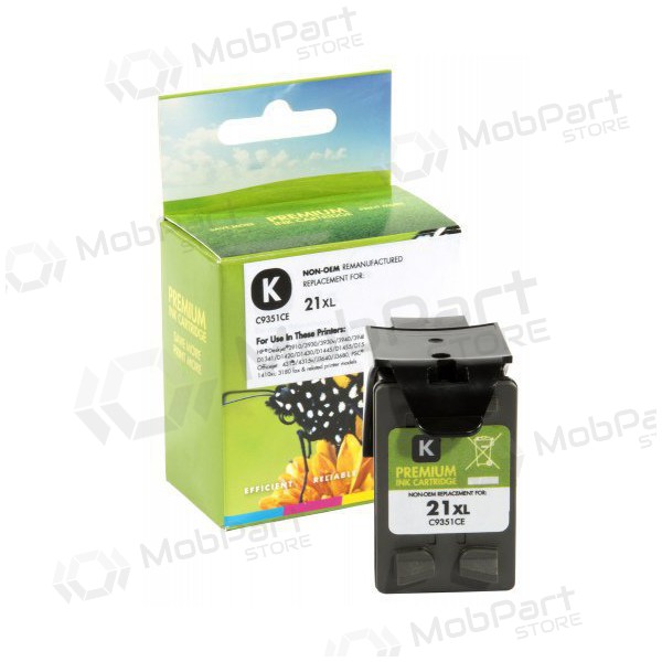 Kompatible Static Control HP 21XL (C9351CE), schwarze Tintenpatrone für Tintenstrahldrucker, 475 Seiten.