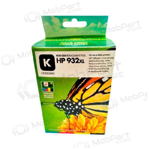 Kompatible Static Control HP 932XL (CN053AE), schwarze Patrone für Tintenstrahldrucker, 1000 Seiten.