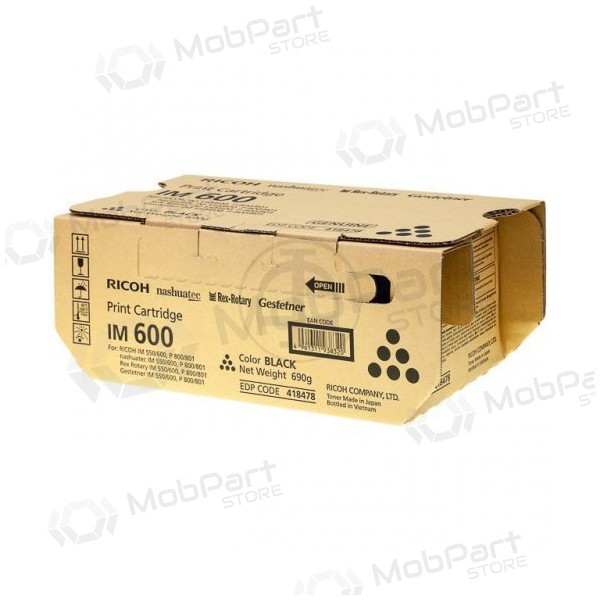 Ricoh IM 600 (418478), schwarze Tonerkartusche für Laserdrucker, 25500 Seiten