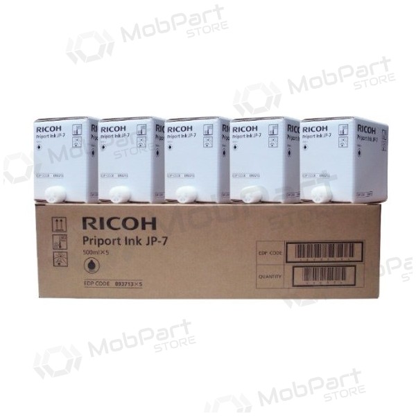 Ricoh JP-7 (817219) (5 Stück pro Karton) Tintenpatrone, Schwarz