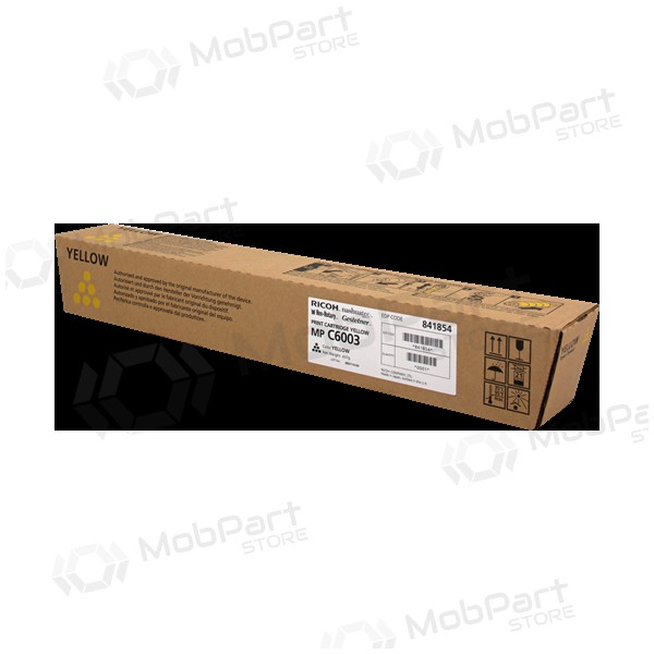 Ricoh MP C6003 (841854), Gelb Patrone für Laserdrucker, 22500 seiten.