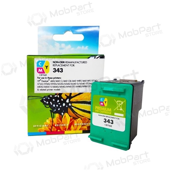 Static Control Tintenpatrone CMY, kompatibel mit HP 343 Tri-color (C8766EE) 330 Seiten